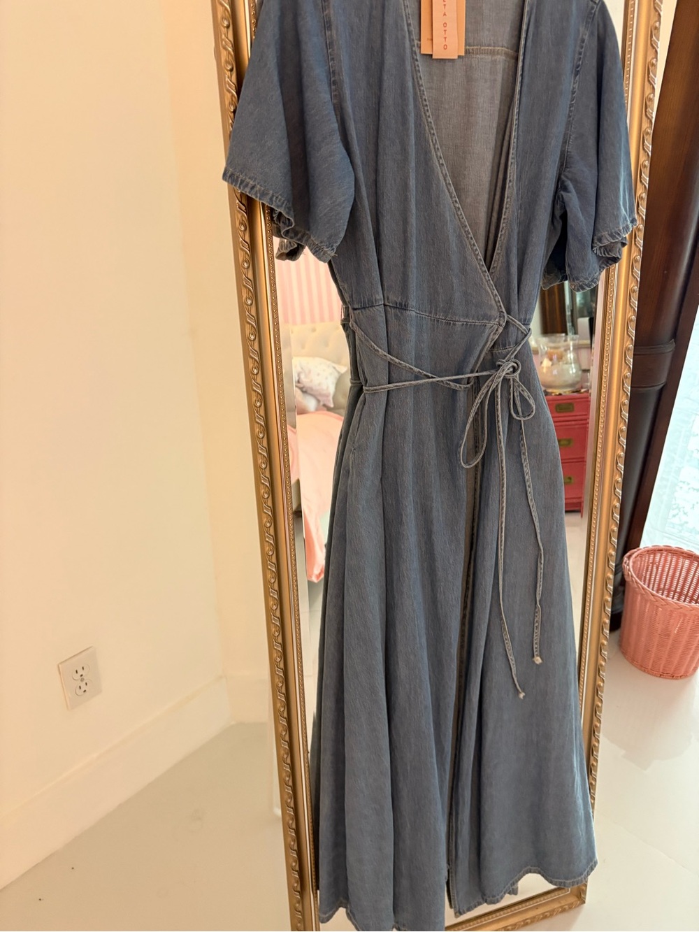 Etiquette Denim wrap dress M